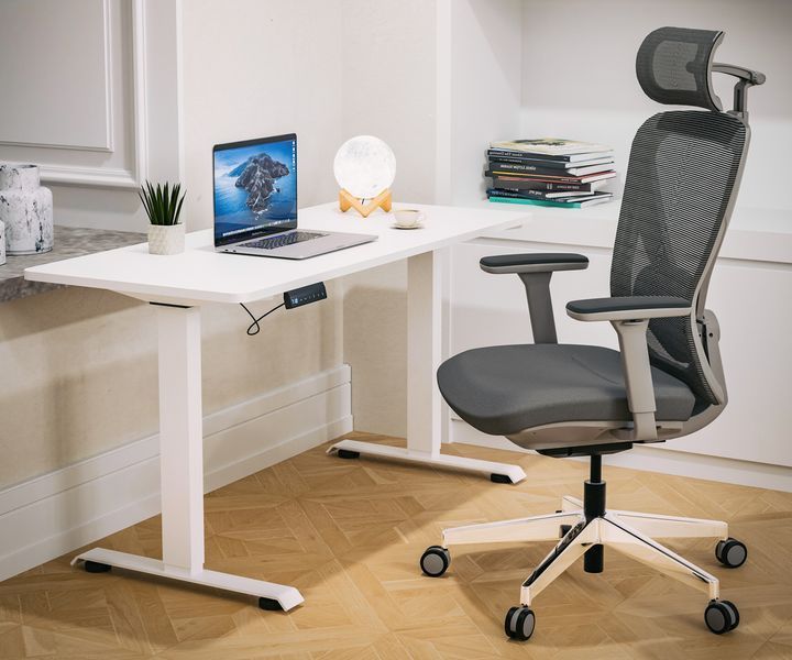 Крісло Mealux Q1 Air Fabric Grey Сітка-Тканина Сіра 600105 HF-Q1 F/G фото