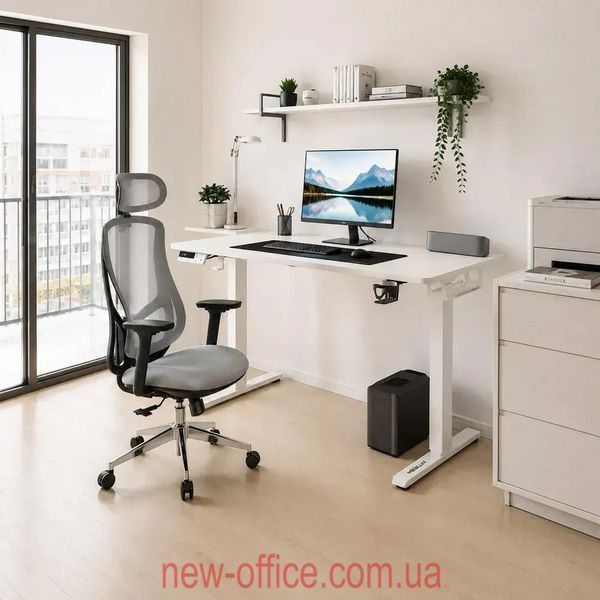 Крісло Mealux Flow Fabric Grey (HF-B30 F/G) Сітка-Тканина Сіра 600207 фото
