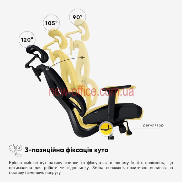 Крісло Mealux D1 Air Fabric Black Сітка-Тканина Чорна 600108 HF-D1 F/B фото