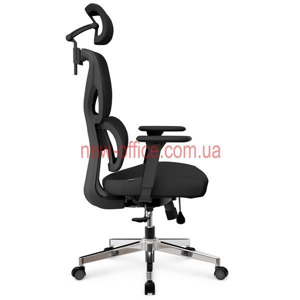 Крісло Mealux D1 Air Fabric Black Сітка-Тканина Чорна 600108 HF-D1 F/B фото