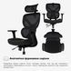 Крісло Mealux D1 Air Fabric Black Сітка-Тканина Чорна 600108 HF-D1 F/B фото 16