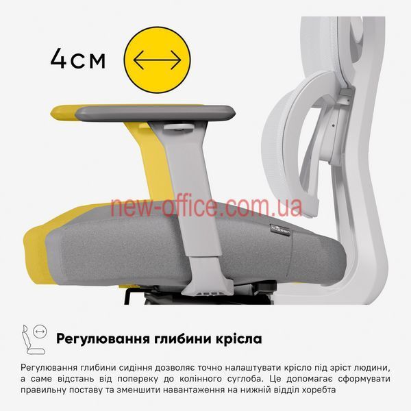 Крісло Mealux D1 Air Fabric Grey Сітка-Тканина Сіра 600109 HF-D1 F/G фото