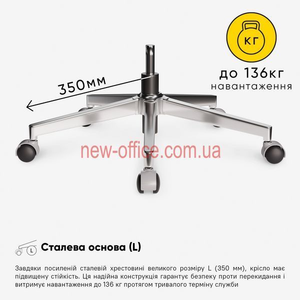 Крісло Mealux D1 Air Fabric Grey Сітка-Тканина Сіра 600109 HF-D1 F/G фото