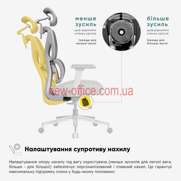 Крісло Mealux D1 Air Fabric Grey Сітка-Тканина Сіра 600109 HF-D1 F/G фото