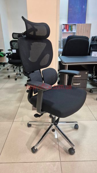 Крісло Mealux D1 Duo Air Fabric Black Сітка-Тканина Чорна 600114 HF-D1 Duo F/B фото