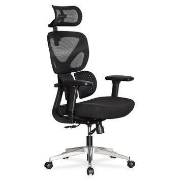 Крісло Mealux D1 Duo Air Fabric Black Сітка-Тканина Чорна 600114 HF-D1 Duo F/B фото