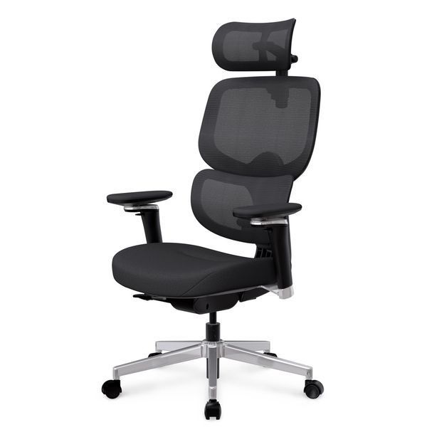Крісло Mealux D2 Air Fabric Black Сітка-Тканина Чорна 600117 HF-D2 F/B фото