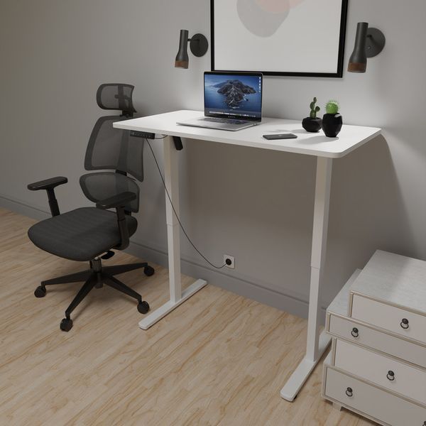 Стілз електрорегулюванням висоти Mealux PowerDesk Lite (1200*600) White 600200 EVO-201 Lite W/W фото