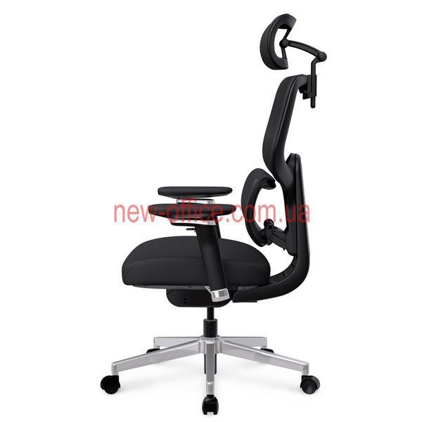 Крісло Mealux D2 Air Fabric Black Сітка-Тканина Чорна 600117 HF-D2 F/B фото