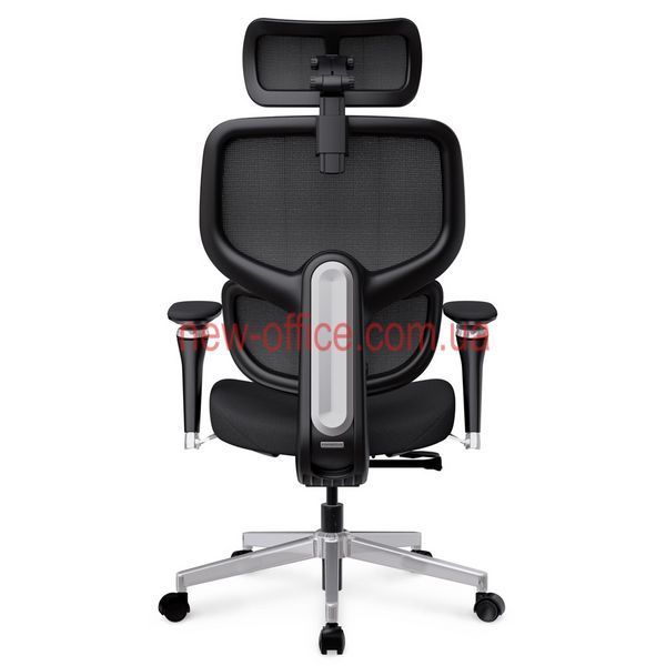 Крісло Mealux D2 Air Fabric Black Сітка-Тканина Чорна 600117 HF-D2 F/B фото