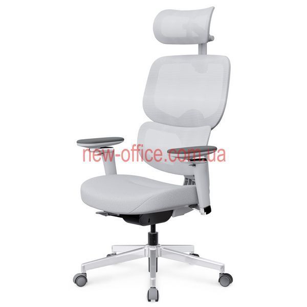 Крісло Mealux D2 Air Fabric Grey Сітка-Тканина Сіра 600118 HF-D2 F/G фото