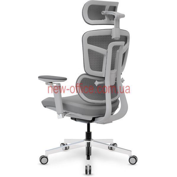 Крісло Mealux S4 Air Fabric Grey Сітка-Тканина Сіра 600128 HF-S4 F/G фото