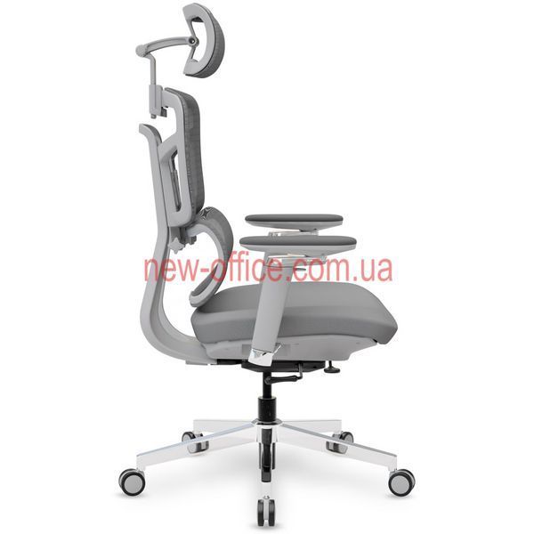 Крісло Mealux S4 Air Fabric Grey Сітка-Тканина Сіра 600128 HF-S4 F/G фото
