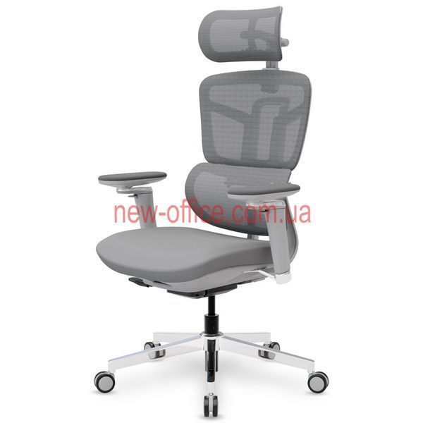 Крісло Mealux S4 Air Fabric Grey Сітка-Тканина Сіра 600128 HF-S4 F/G фото