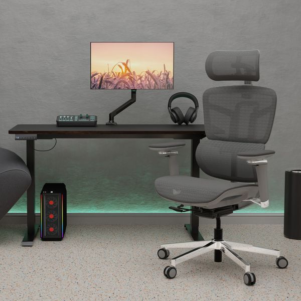 Крісло Mealux S4 Air Gray Сітка Сіра 600130 HF-S4 M/G  фото