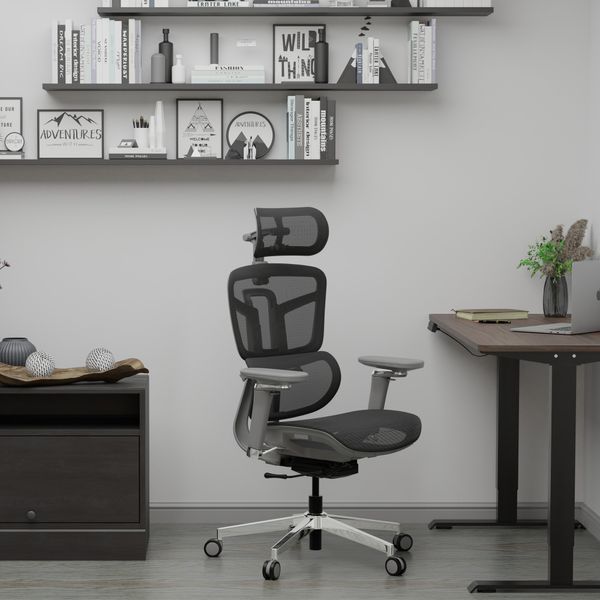 Крісло Mealux S4 Air Gray Сітка Сіра 600130 HF-S4 M/G  фото