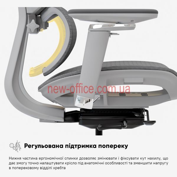 Крісло Mealux S4 Air Gray Сітка Сіра 600130 HF-S4 M/G  фото