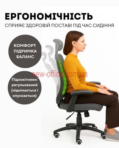 Крісло Briz 2 (Бриз 2) Grey Сітка Сіра 400120 фото