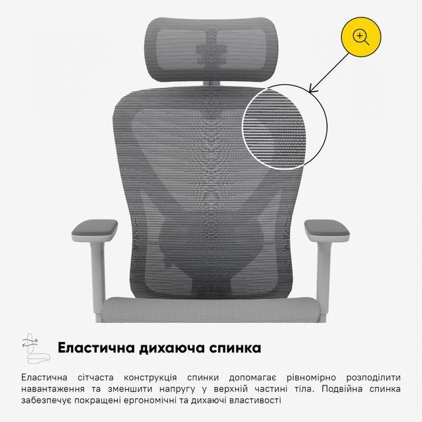 Крісло Mealux Q1 Air Grey Сітка Сіра 600107 HF-Q1 M/G фото Крісло Mealux Q1 Air Grey Сітка Сіра 600107 HF-Q1 M/G фото