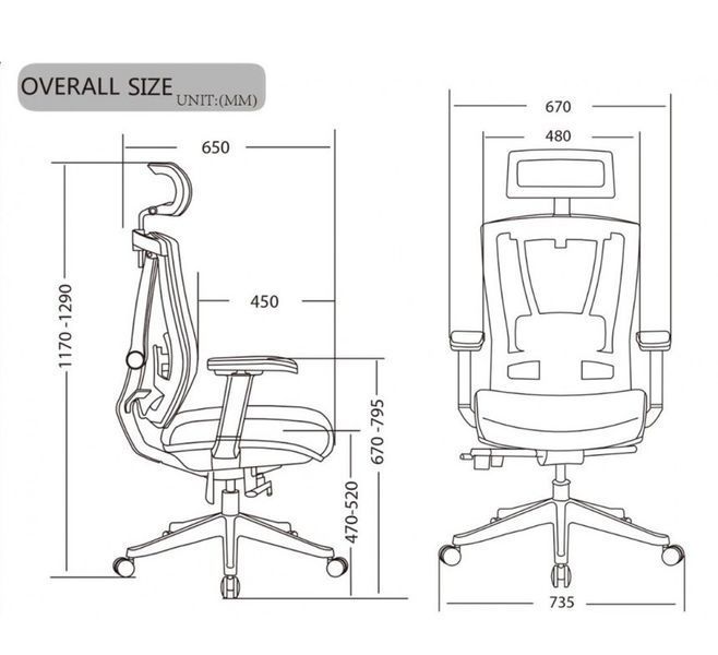 Крісло Ergo Chair 2 Blue Сітка-Тканина Блакитна 100023 фото