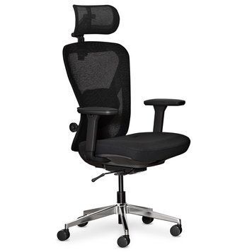 Крісло Mealux Q1 Air Fabric Black Сітка-Тканина Чорна 600104 HF-Q1 F/B фото