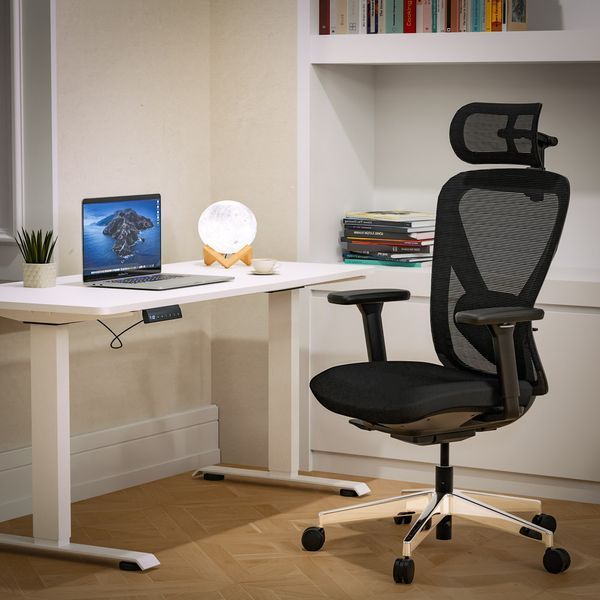 Крісло Mealux Q1 Air Fabric Black Сітка-Тканина Чорна 600104 HF-Q1 F/B фото