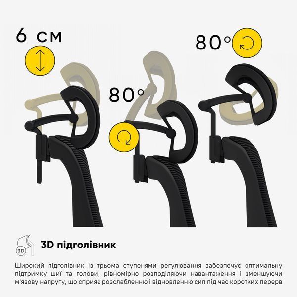 Крісло Mealux Q1 Air Fabric Black Сітка-Тканина Чорна 600104 HF-Q1 F/B фото