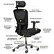 Крісло Mealux Q1 Air Fabric Black Сітка-Тканина Чорна 600104 HF-Q1 F/B фото 3
