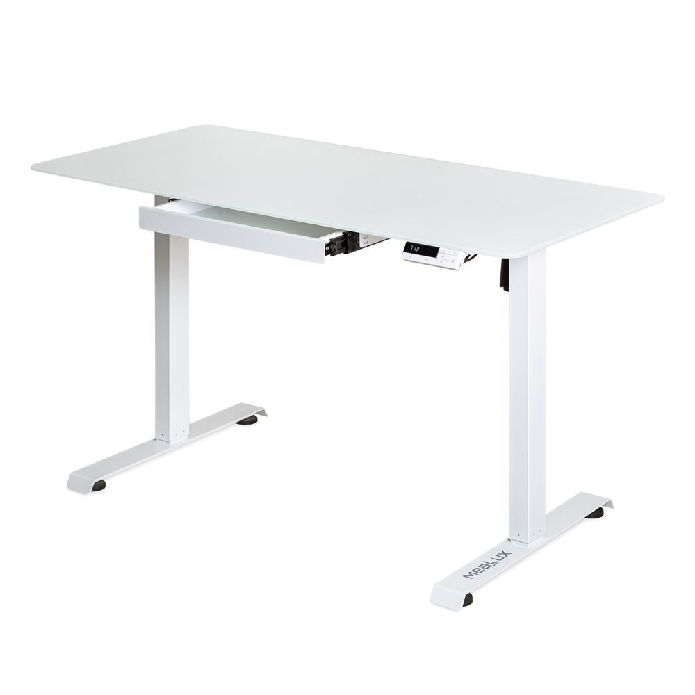 Стіл з електро регулюванням висоти Mealux PowerDesk Glass (1200*600) White 600201 EVO-201 Glass/White фото