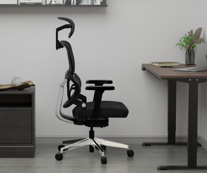 Крісло Mealux Q3 Air Fabric Black Сітка-Тканина Чорна 600116 HF-Q3 F/B фото