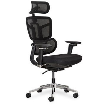 Крісло Mealux S4 Air Fabric Black Сітка-Тканина Чорна 600127 HF-S4 F/B фото