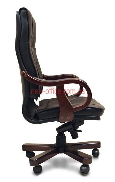 Крісло керівника VIP Новаро (Novaro) Шкіра Чорна 300118 фото