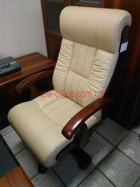 Крісло керівника VIP Мурано (Murano) Шкіра Бежева 300102 фото