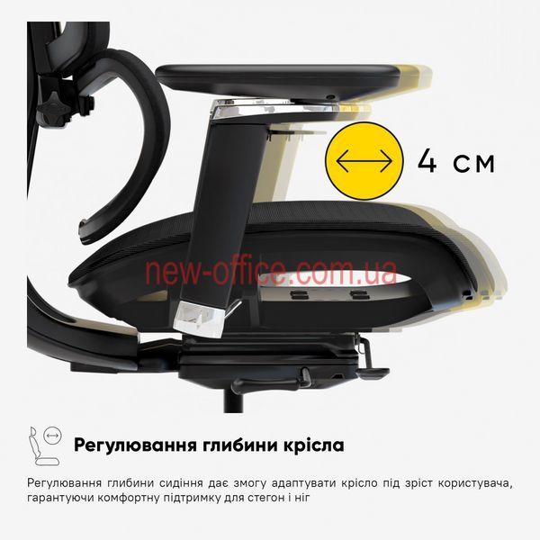 Крісло Mealux S4 Air Black Сітка Чорна 600129 HF-S4 M/B фото