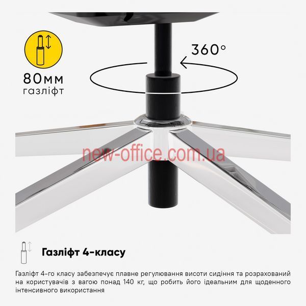 Крісло Mealux S4 Air Black Сітка Чорна 600129 HF-S4 M/B фото