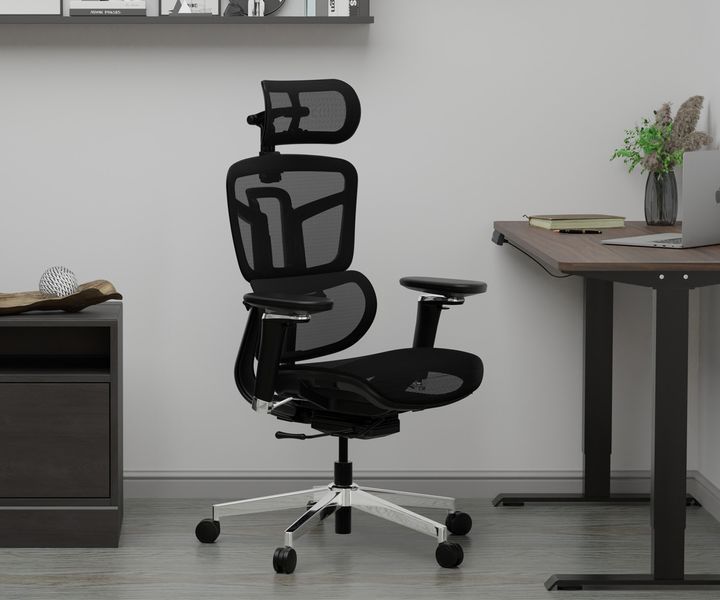 Крісло Mealux S4 Air Black Сітка Чорна 600129 HF-S4 M/B фото