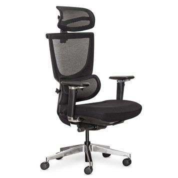Крісло Mealux S8 Air Fabric Black Сітка-Тканина Чорна 600101 HF-S8P F/B фото