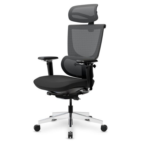 Крісло Mealux S8 Air Fabric Black Сітка-Тканина Чорна 600101 HF-S8P F/B фото