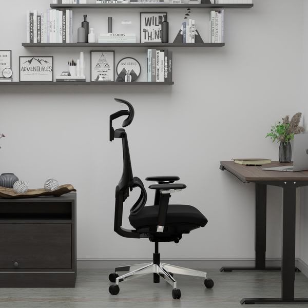 Крісло Mealux S8 Air Fabric Black Сітка-Тканина Чорна 600101 HF-S8P F/B фото