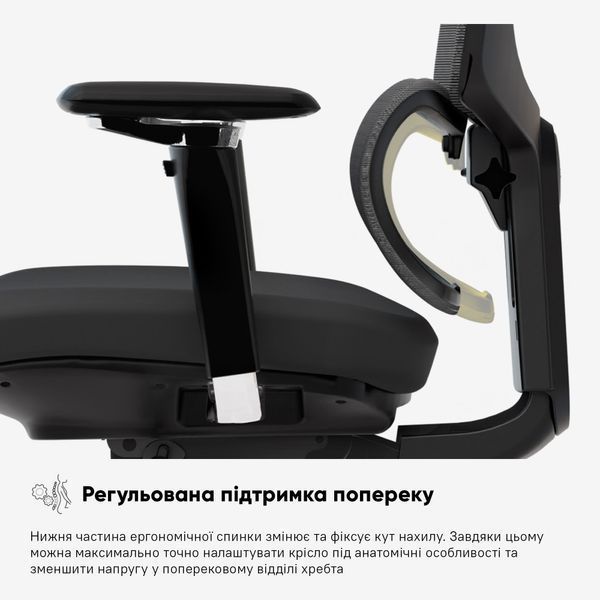 Крісло Mealux S8 Air Fabric Black Сітка-Тканина Чорна 600101 HF-S8P F/B фото