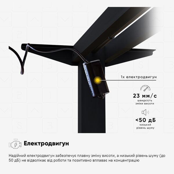 Стіл з електро регулюванням висоти Mealux PowerDesk Energy (1200*600) Mahogany 600202 EVO-201 Energy Mahogany/B фото
