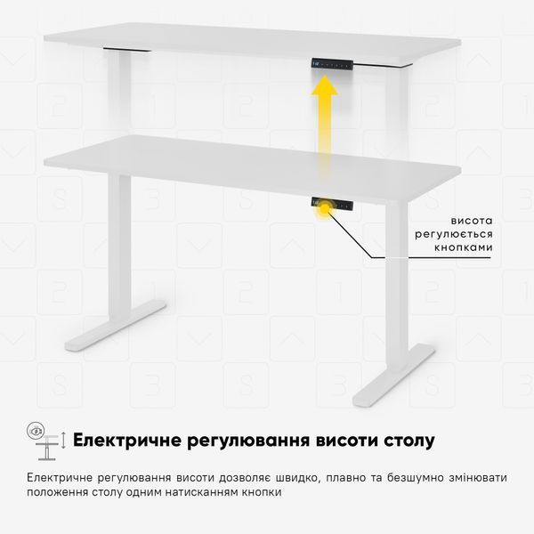 Стіл з електрорегулюванням висоти Mealux PowerDesk EVO-242 Duo (1400*600) White 600203 EVO-242 Duo W/W фото