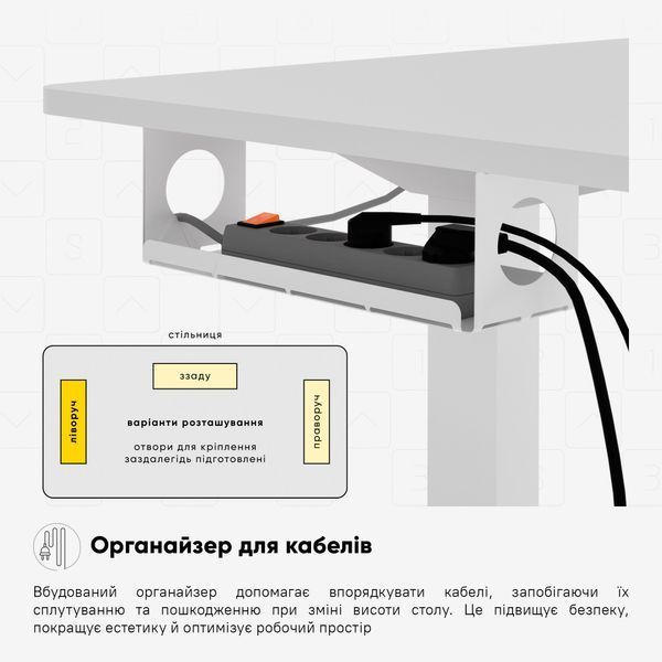 Стіл з електрорегулюванням висоти Mealux PowerDesk EVO-242 Duo (1400*600) White 600203 EVO-242 Duo W/W фото