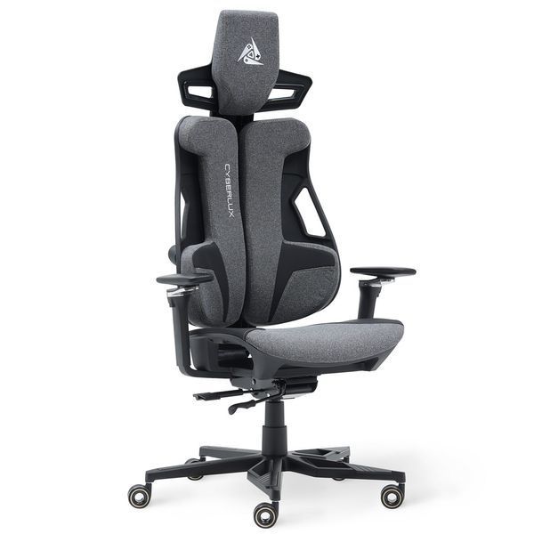 Крісло Cyberlux V10 Fabric Grey Тканина-Екошкіра Сіра 600138 GM-V10 FG фото