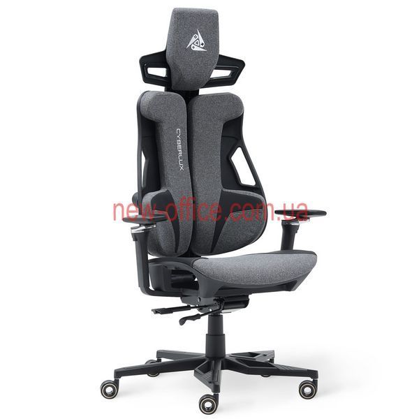 Крісло Cyberlux V10 Fabric Grey Тканина-Екошкіра Сіра 600138 GM-V10 FG фото