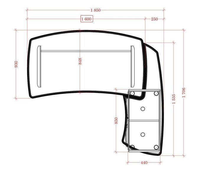 Стіл керівника кутовий Альянс МДФ 21/2L (1850*1704*Н760) Венге 800105 фото Стіл керівника кутовий Альянс МДФ 21/2L (1850*1704*Н760) Венге 800105 фото