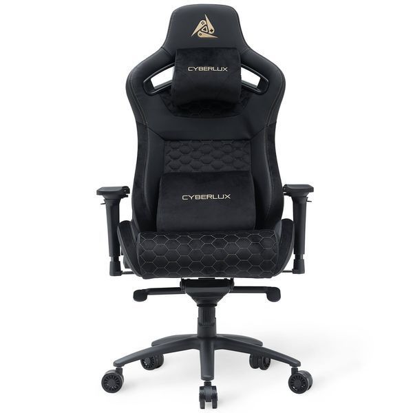 Крісло Cyberlux Apollo Black Тканина-Екошкіра Чорна 600131 GM-404 B фото Крісло Cyberlux Apollo Black Тканина-Екошкіра Чорна 600131 GM-404 B фото