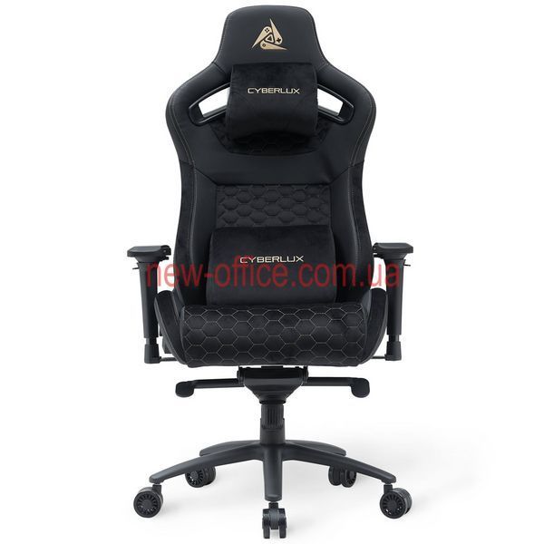 Крісло Cyberlux Apollo Black Тканина-Екошкіра Чорна 600131 GM-404 B фото