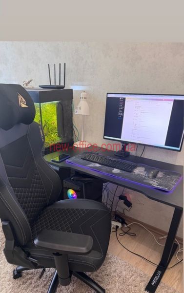 Крісло Cyberlux Poseidon Black Тканина-Екошкіра 600132 GM-415 B фото