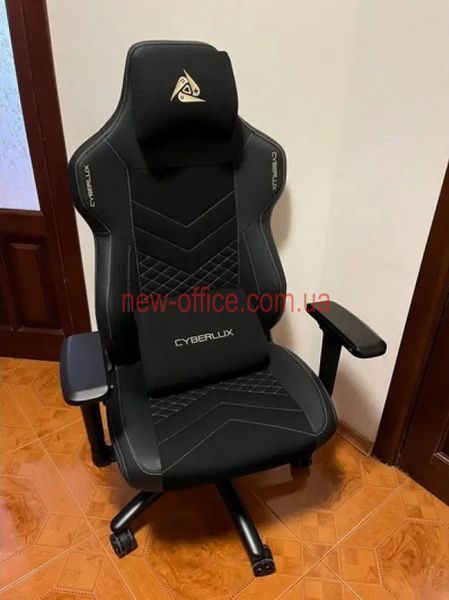 Крісло Cyberlux Poseidon Black Тканина-Екошкіра 600132 GM-415 B фото